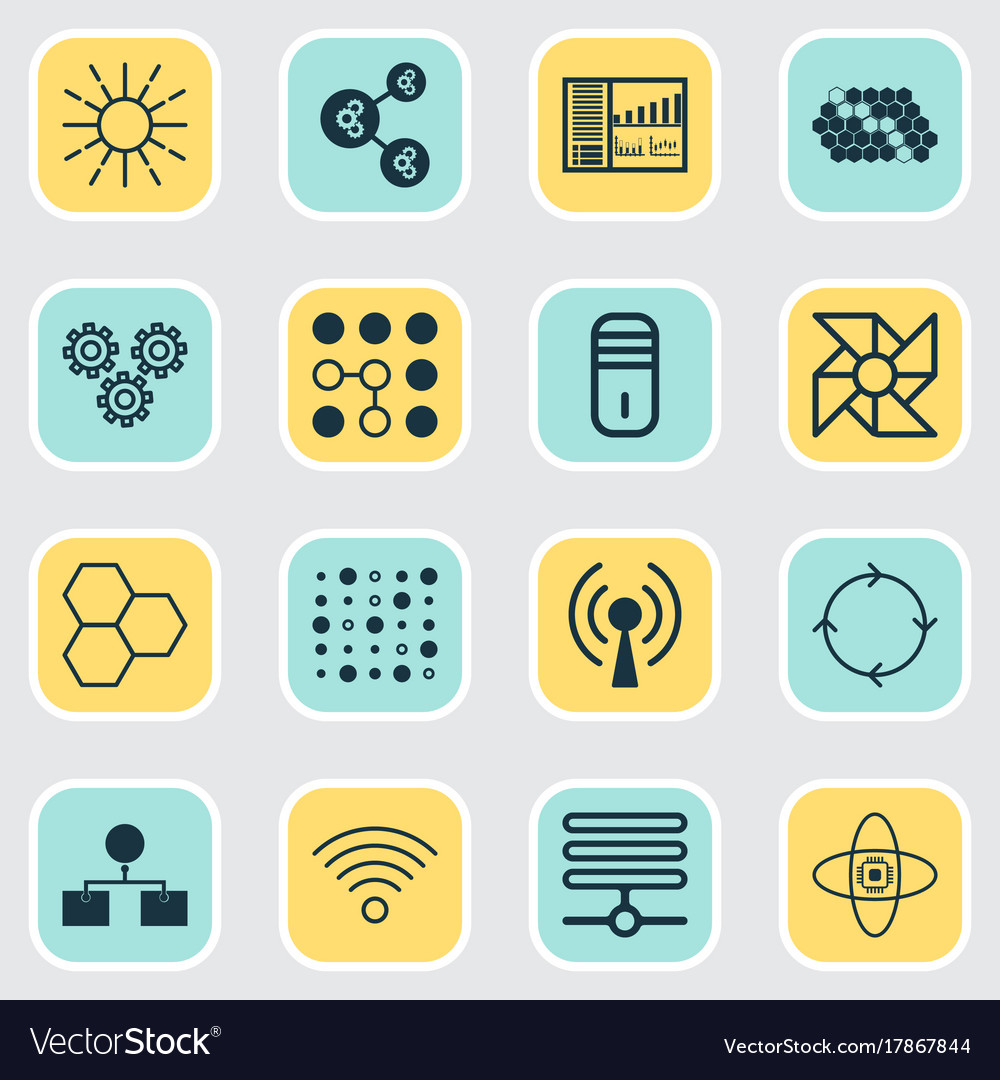 Machine icons set collection of lightness mode