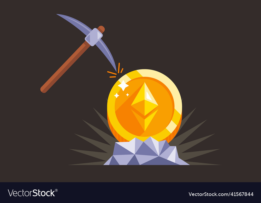 Mining ethereum using the pickaxe hits