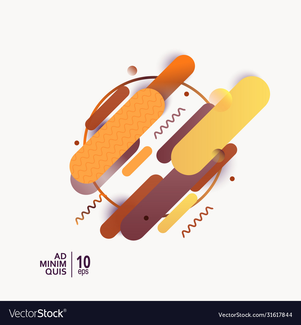 Rounded shapes geometric background with gradient vector image Rounded shapes geometric background with gradient
