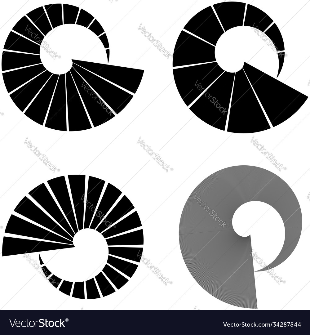 Set circular radial radiating lines beams rays vector image Set circular radial radiating lines beams rays