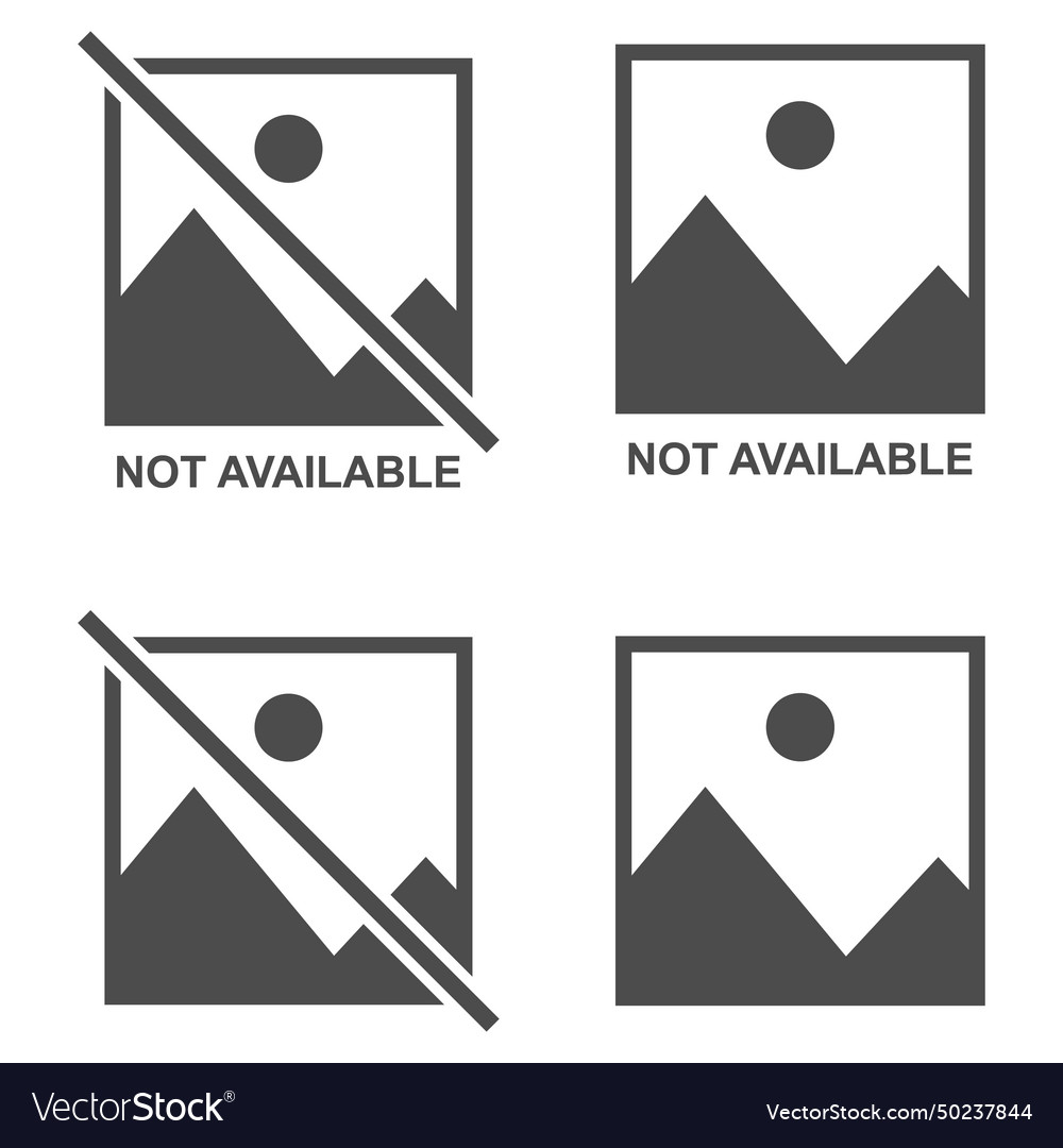 Set of no image symbol missing available icon vector image Set of no image symbol missing available icon