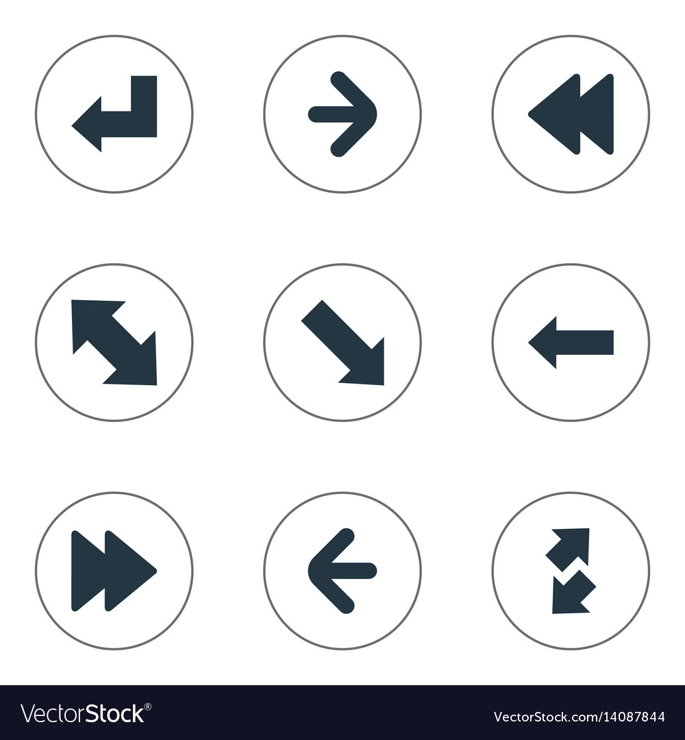 Set of simple arrows icons