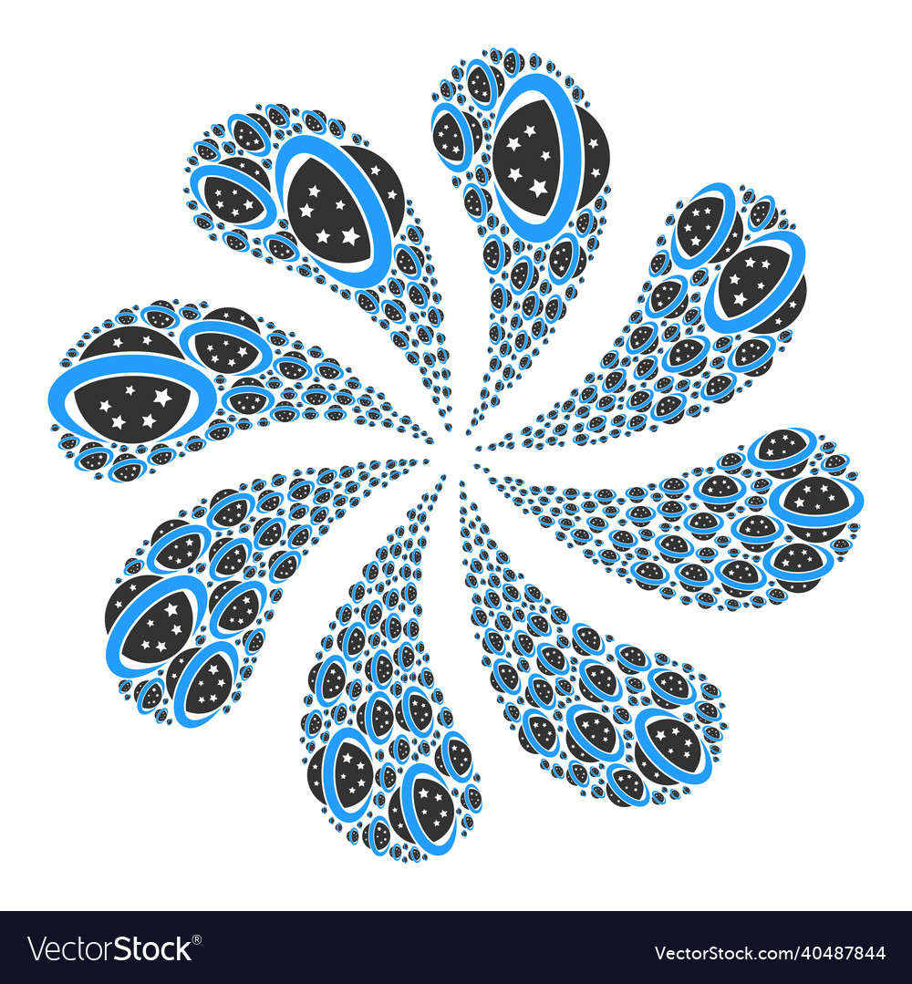 Space planet icon rotation stream vector image Space planet icon rotation stream