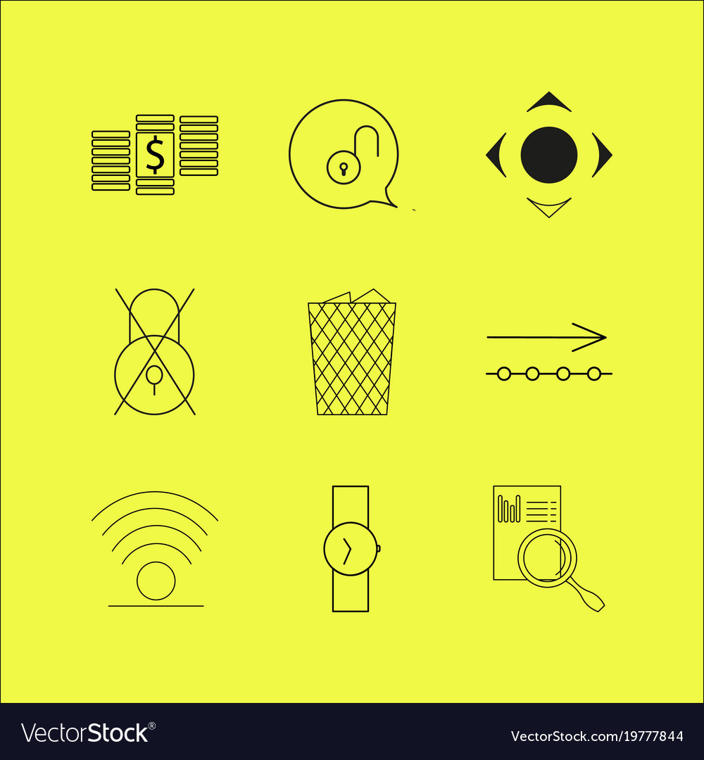 Web linear icon set simple outline icons
