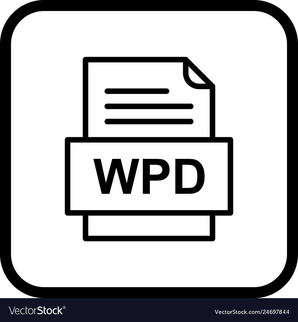 Wpd file document icon