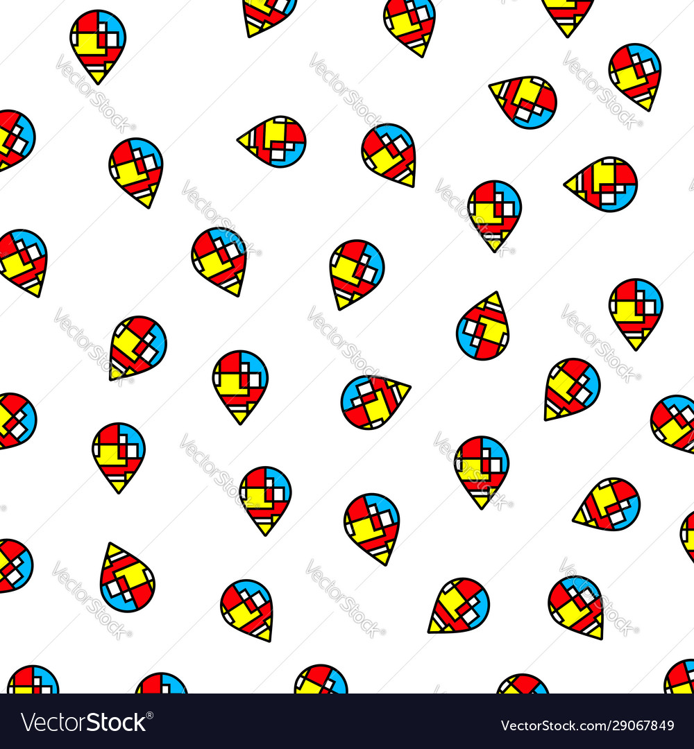 Abstract pin pattern navigation symbol vector image Abstract pin pattern navigation symbol