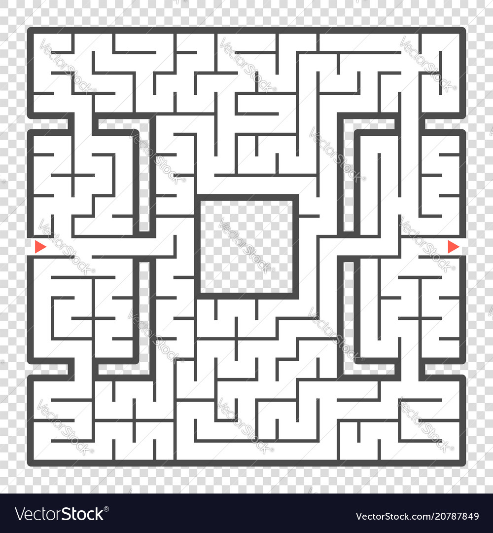 Abstract square maze an interesting game vector image Abstract square maze an interesting game
