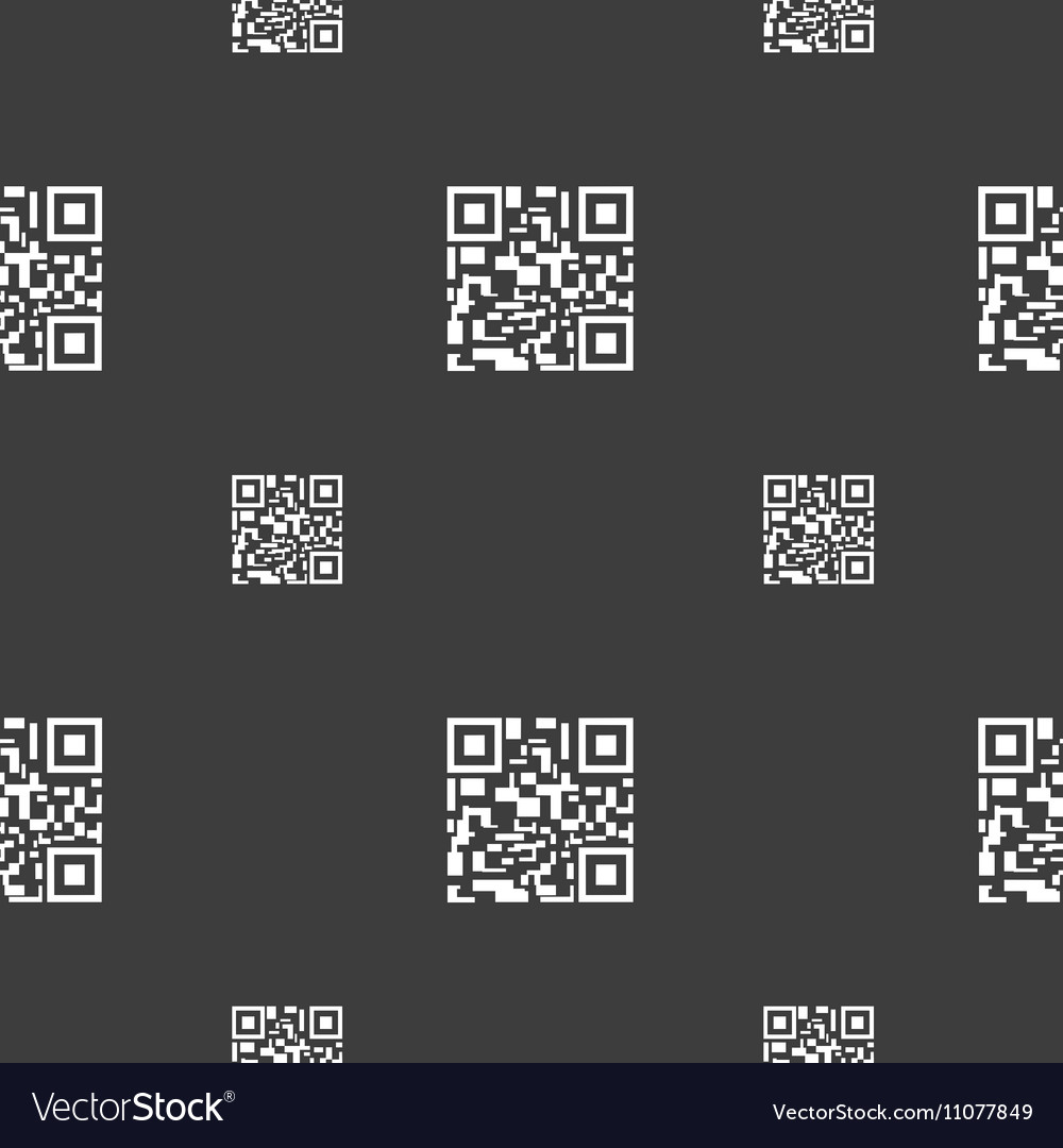 Barcode Symbol Zeichen nahtloses Muster auf einer grau