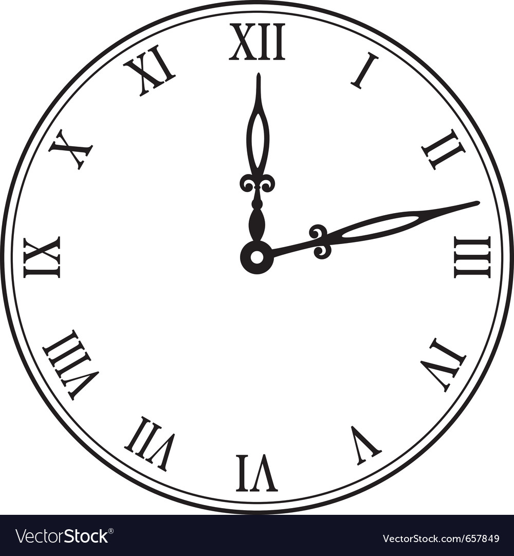 A clock Royalty Free Vector Image - VectorStock