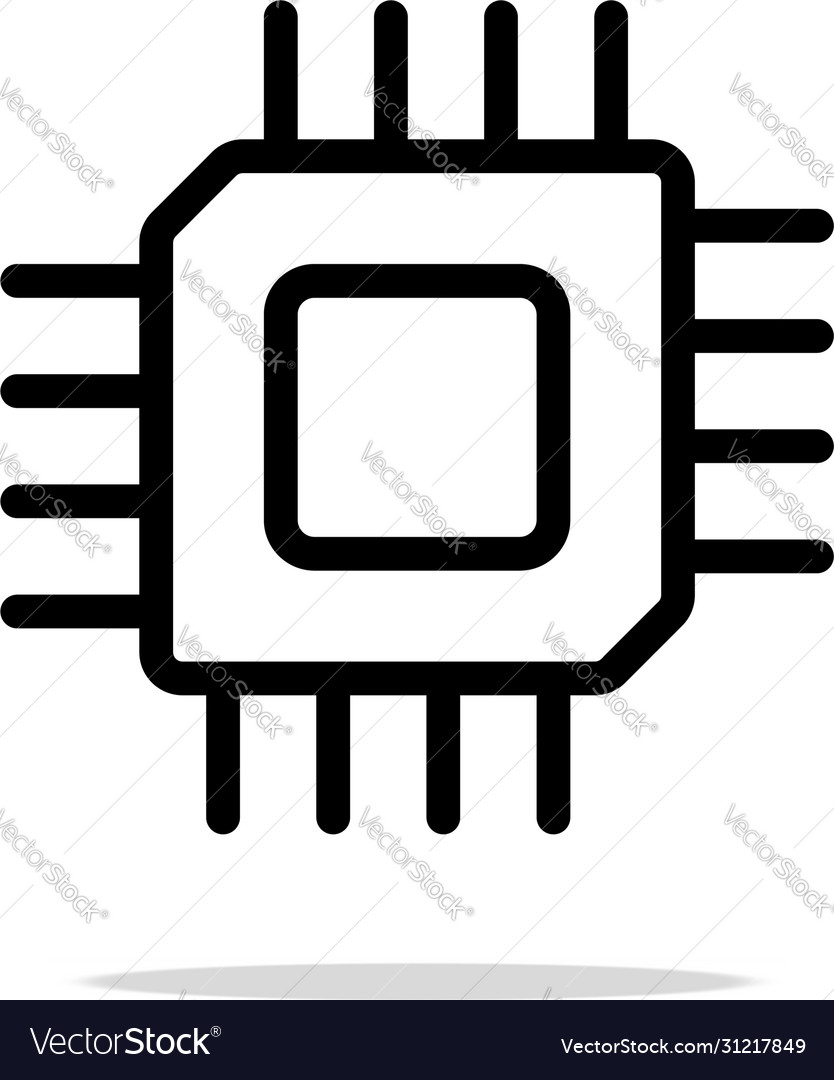 Computer microprocessor icon