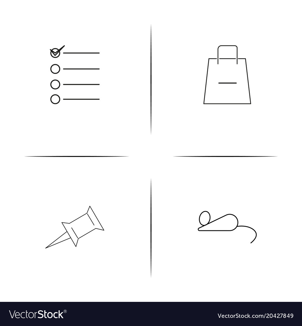 Interface simple linear icon setsimple outline