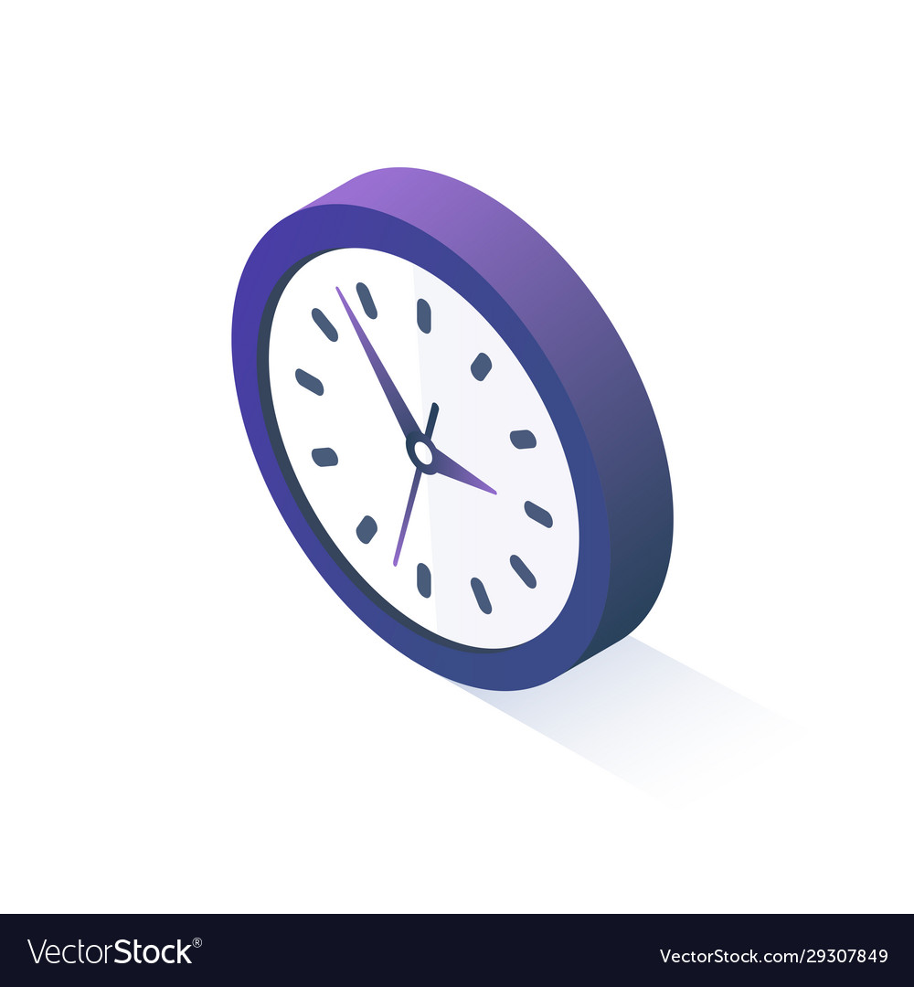 Isometric Clock Icon