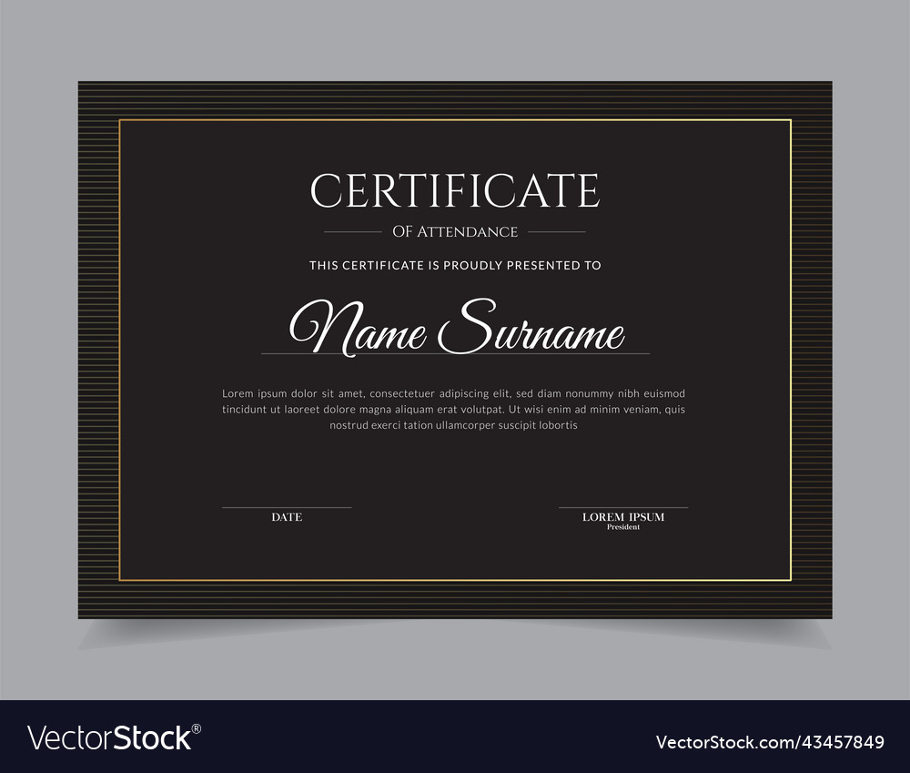 Modern certificate template design layout