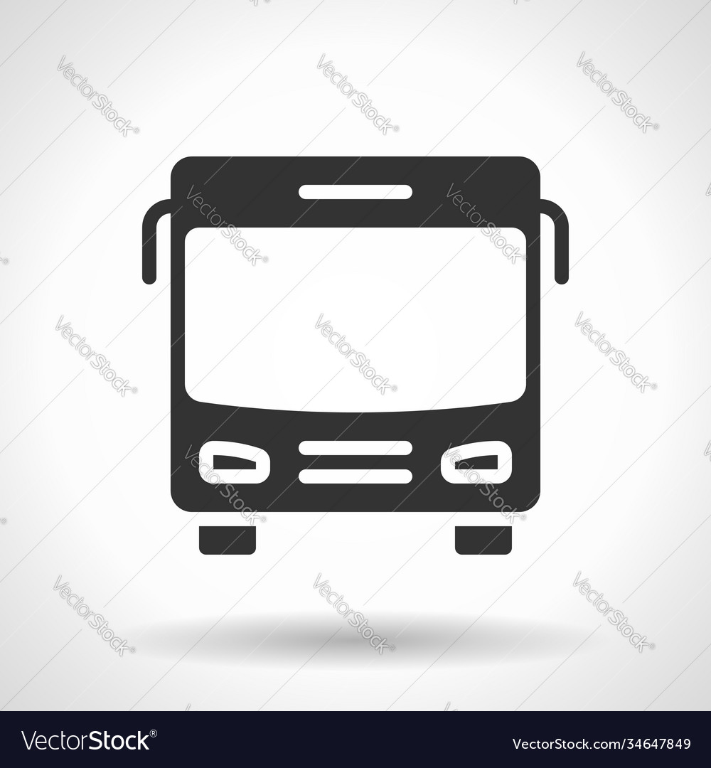Monochromatic bus icon with hovering effect vector image Monochromatic bus icon with hovering effect