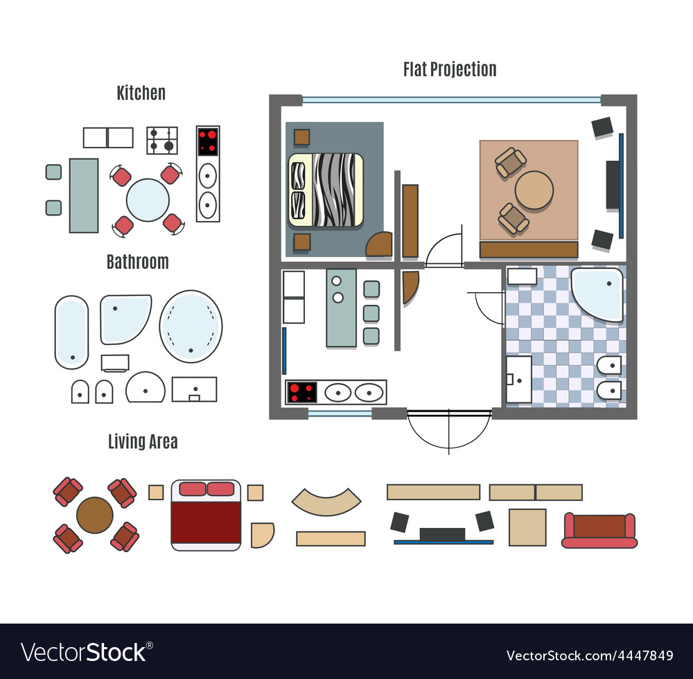 Projection and furniture icons