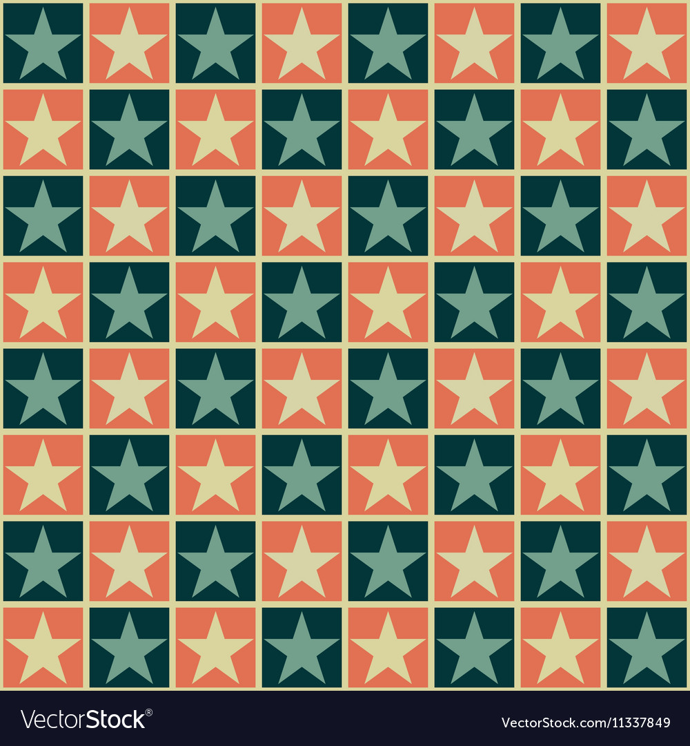 Retro pattern with stars
