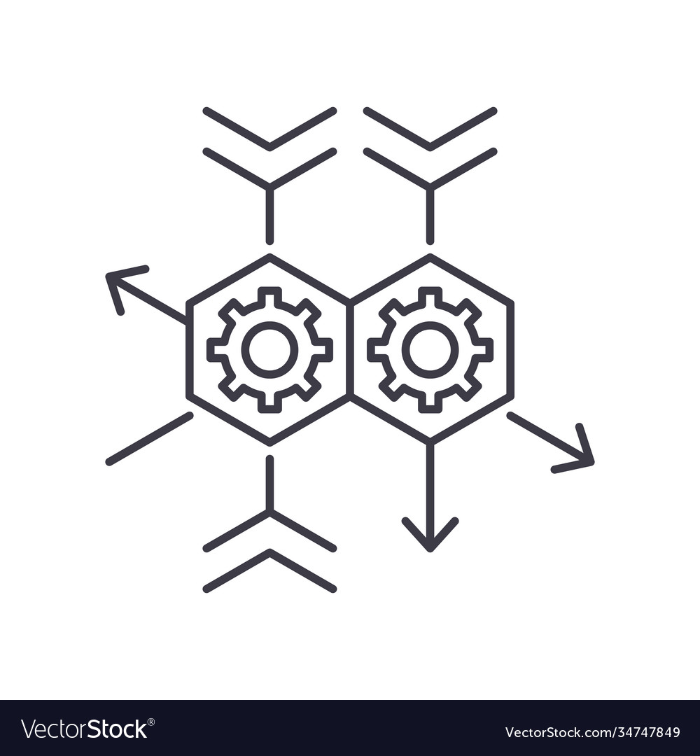 Sequence formula icon linear isolated vector image Sequence formula icon linear isolated