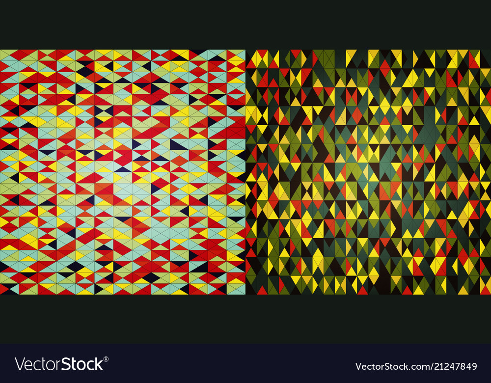 Set of abstract triangle pattern background