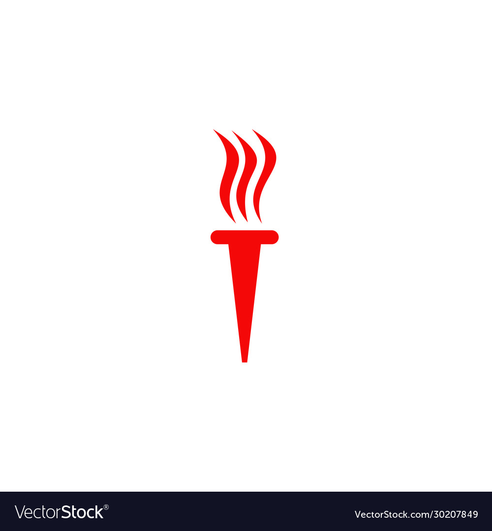Torch logo design template