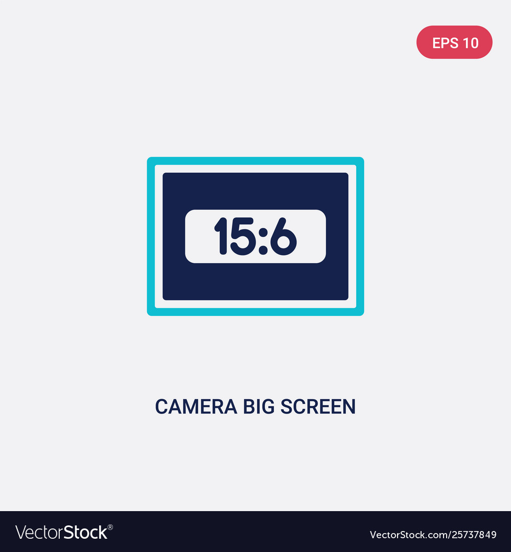 Two color camera big screen size icon from