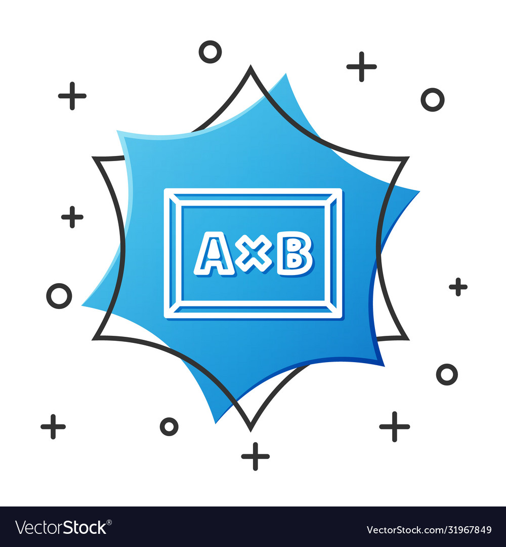 White line calculation icon isolated on vector image White line calculation icon isolated on