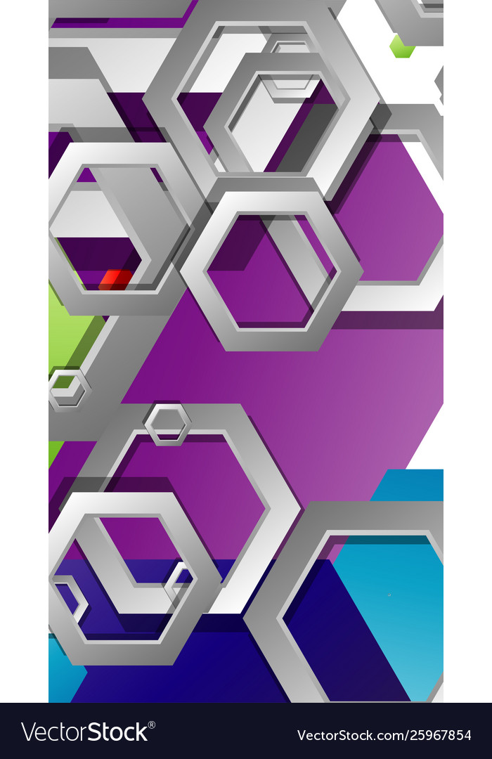 Abstract geometric background with hexagon Vector Image Abstract geometric background with hexagon