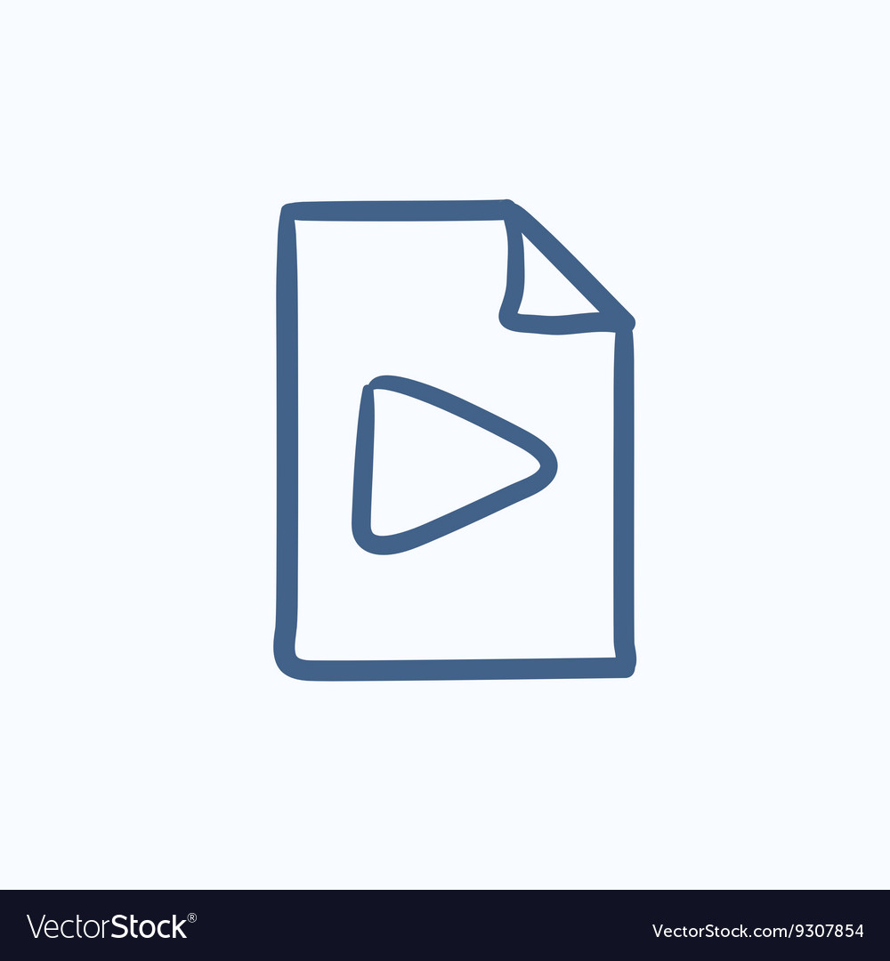 Audio file sketch icon