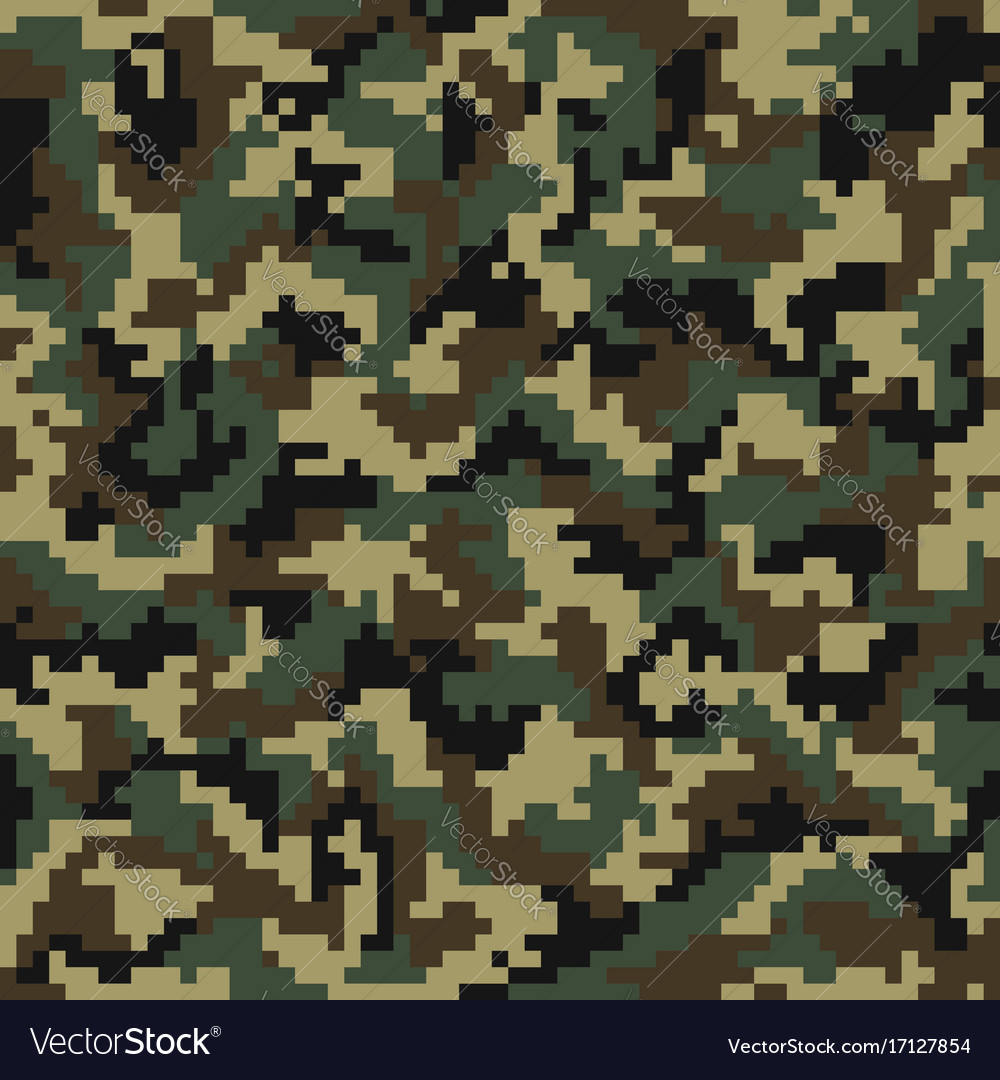 Camouflage pattern digital camouflage seamless Vector Image