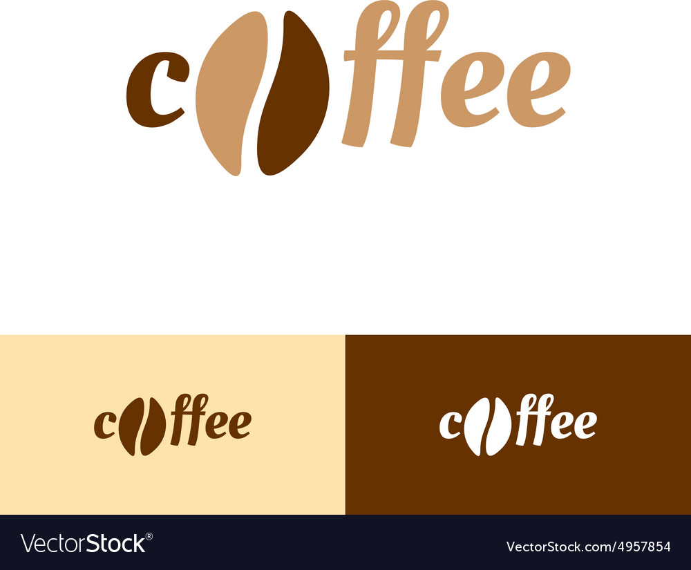 Coffee word logo Royalty Free Vector Image - VectorStock