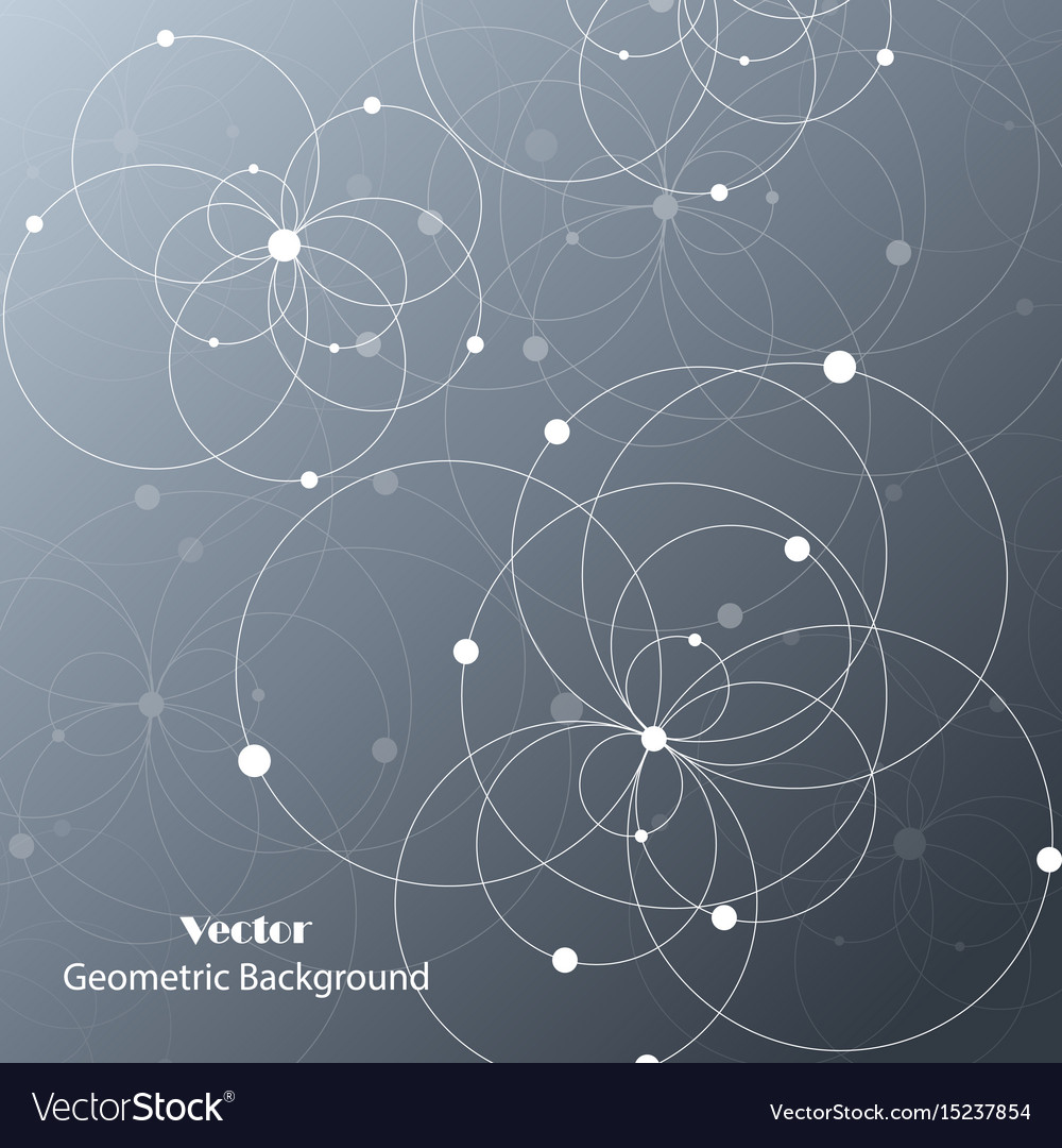 Connected Circles and Dots Background