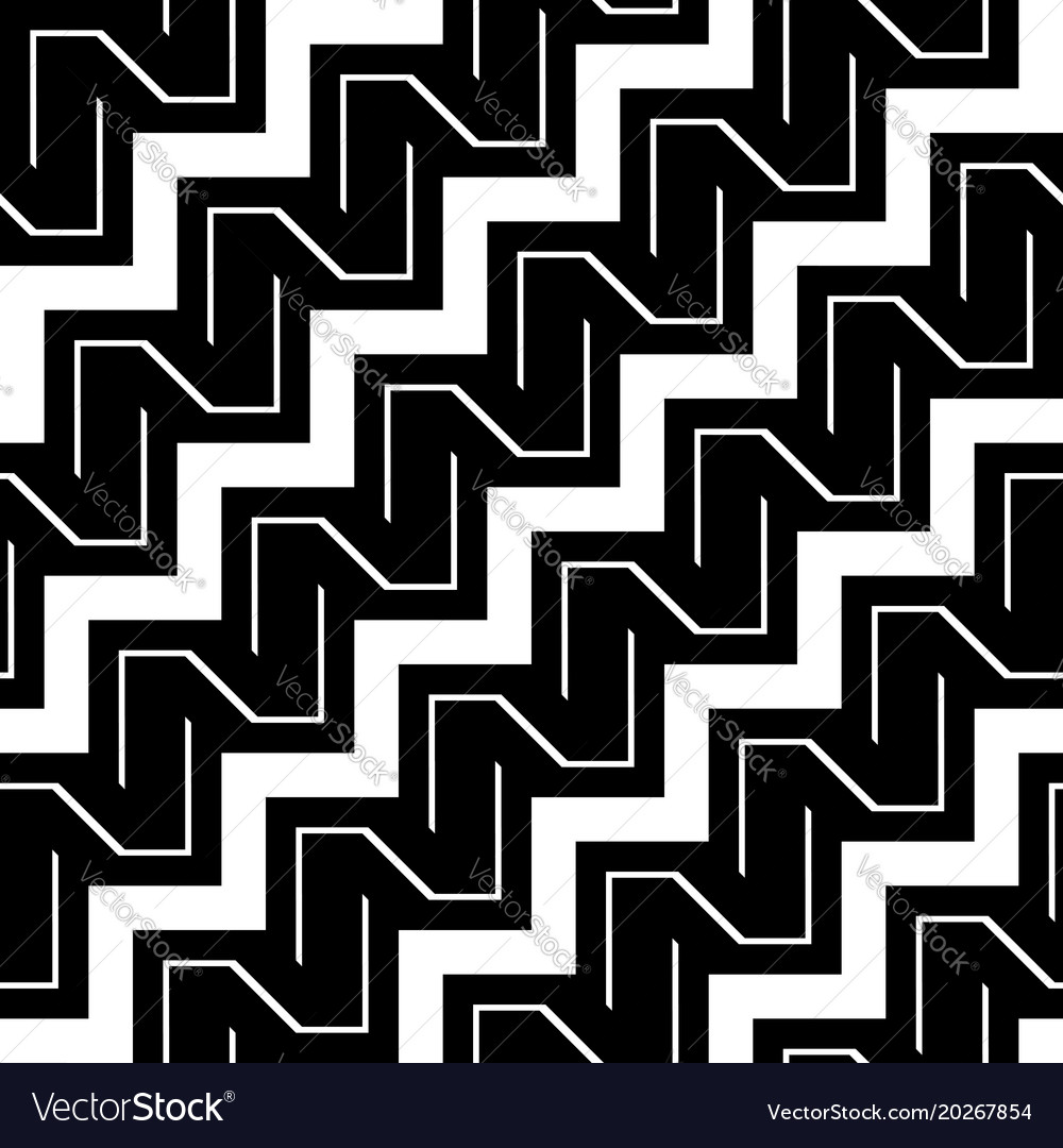 Design seamless monochrome zigzag pattern