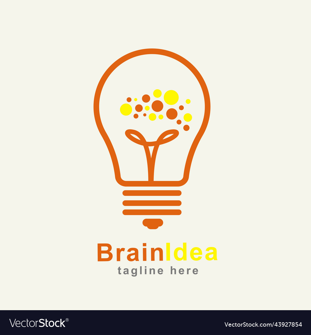 Light bulb creative idea logo modern technology