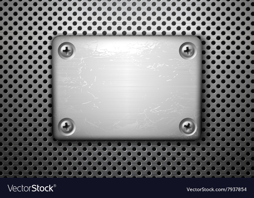 Metal plate Royalty Free Vector Image - VectorStock