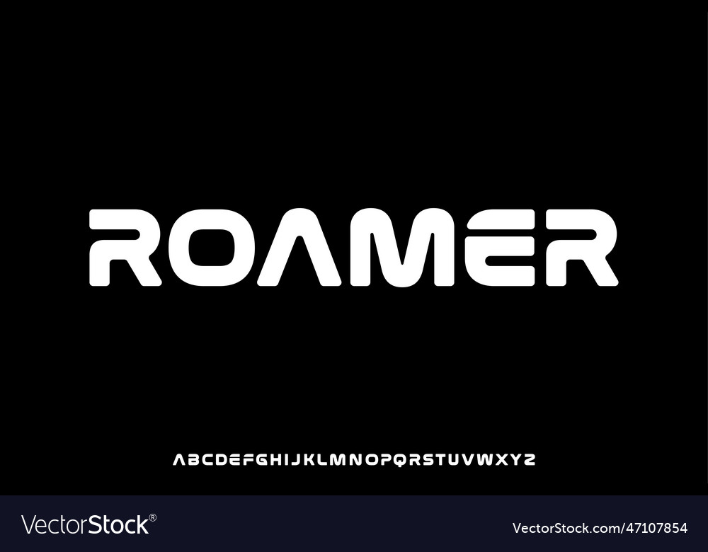 Modern abstract rounded display font