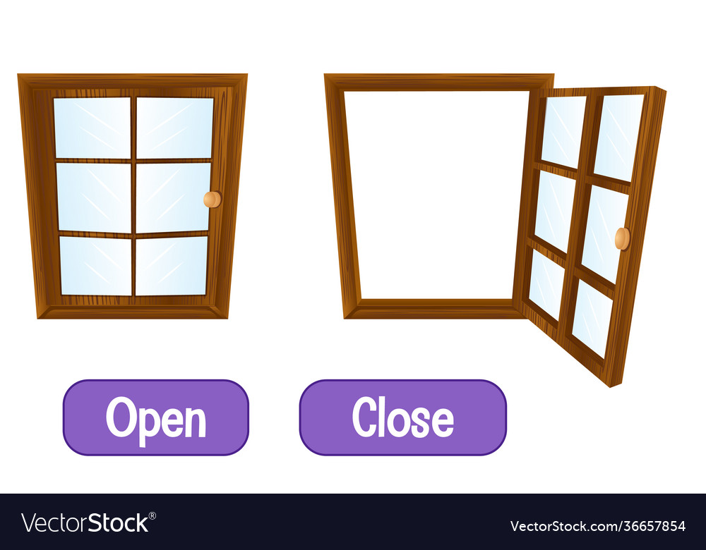 opposite-words-with-open-and-close-royalty-free-vector-image