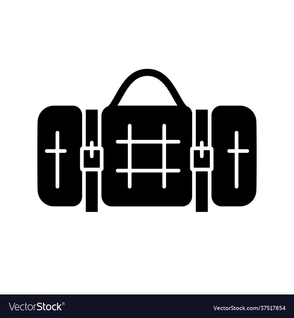 Picnic blanket black glyph icon