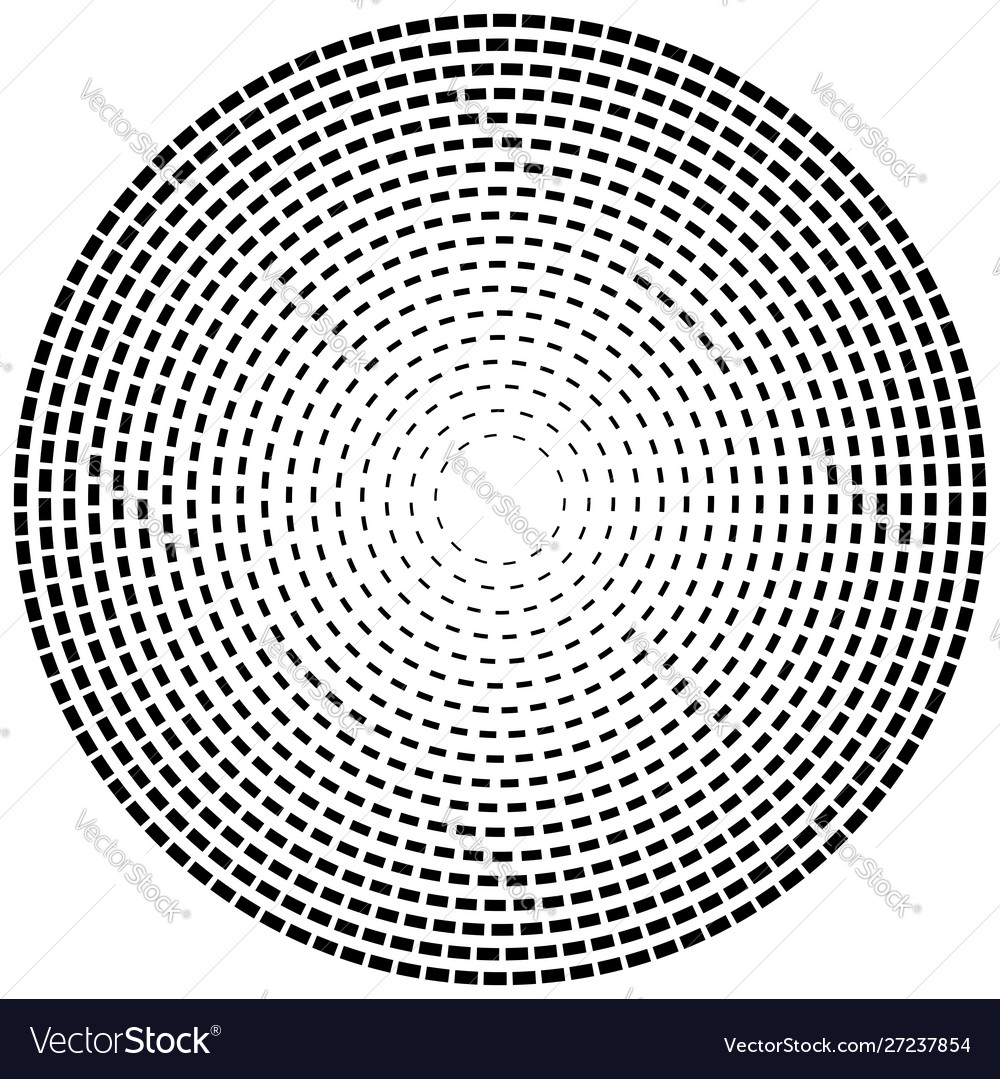 Radial dashed line circles circular concentric Vector Image Radial dashed line circles circular concentric