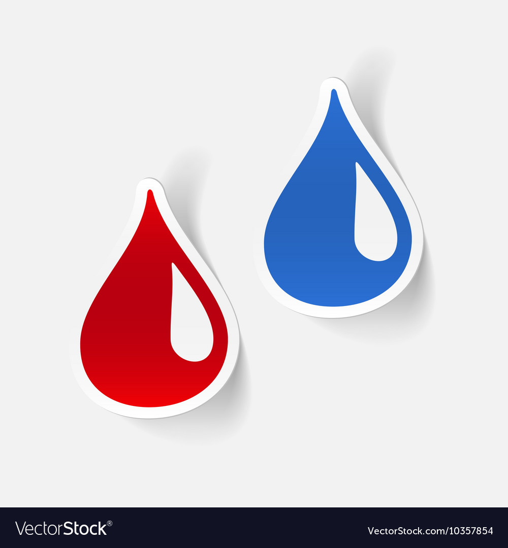 Realistic design element drop