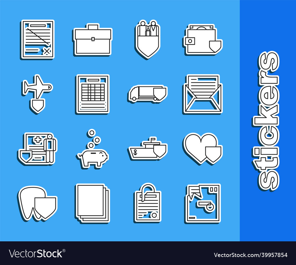 Set line ordered envelope heart with shield mail vector image Set line ordered envelope heart with shield mail