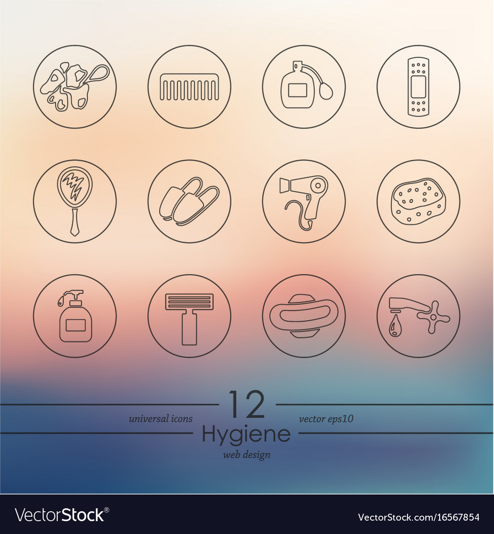 Set of hygiene icons Royalty Free Vector Image