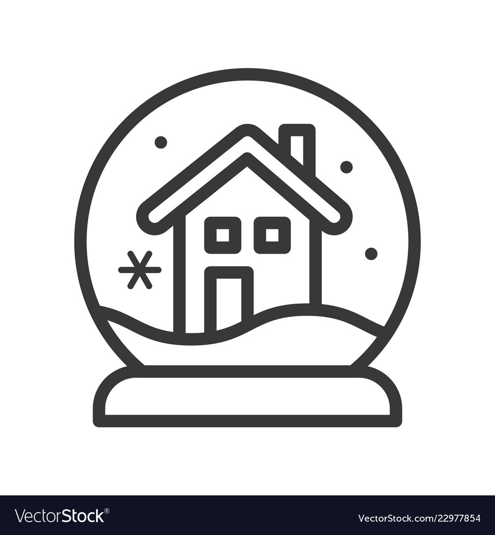 Snow Globe Christmas Icon Set