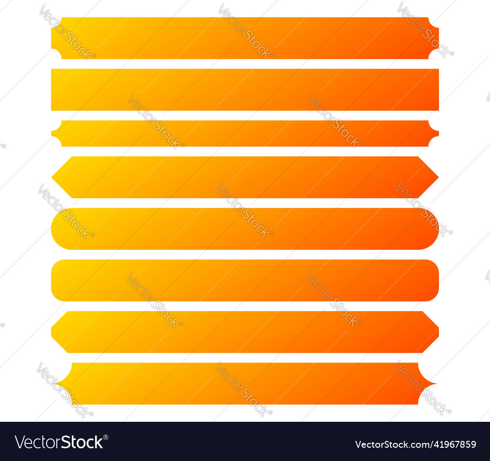 Banner button bar shapes with blank empty space