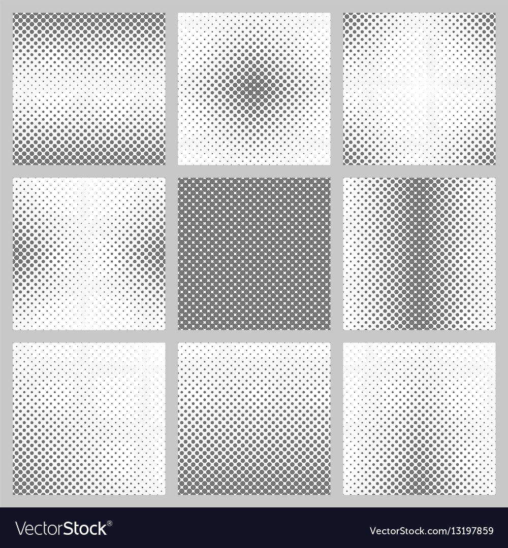 Black and white circle pattern set