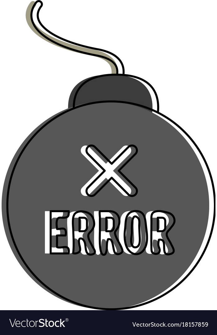 Bomb cartoon error x icon image Royalty Free Vector Image
