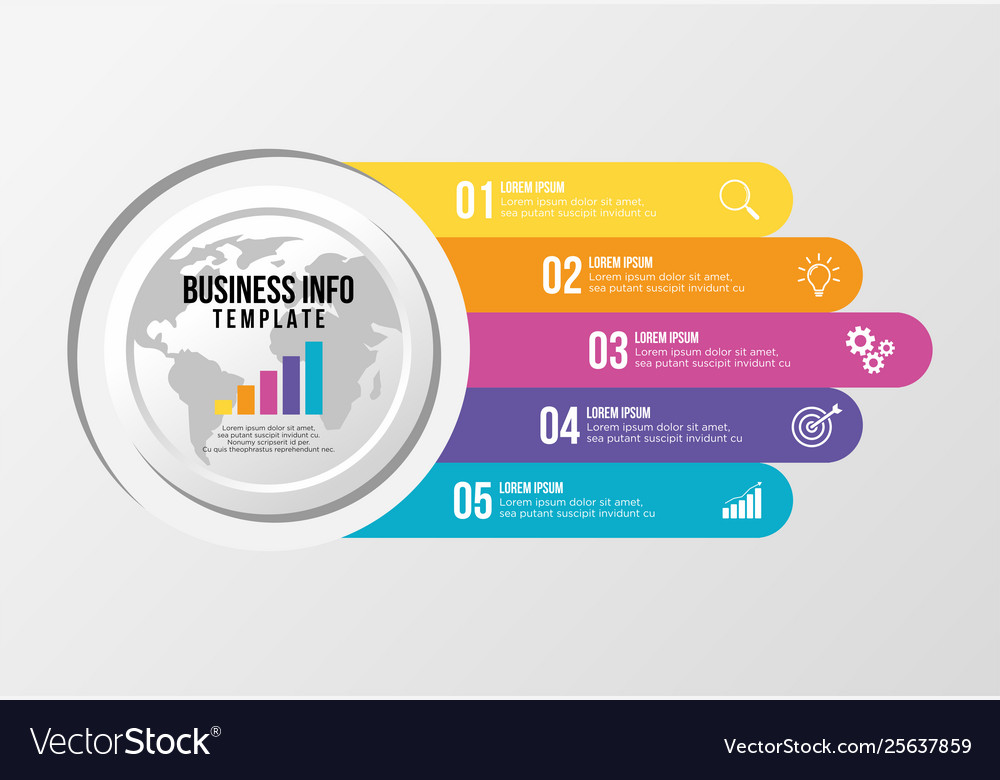 Infographic design template with options steps