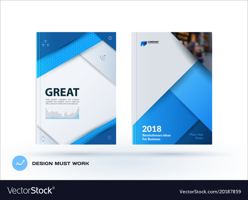 Material design of business brochure set abstract