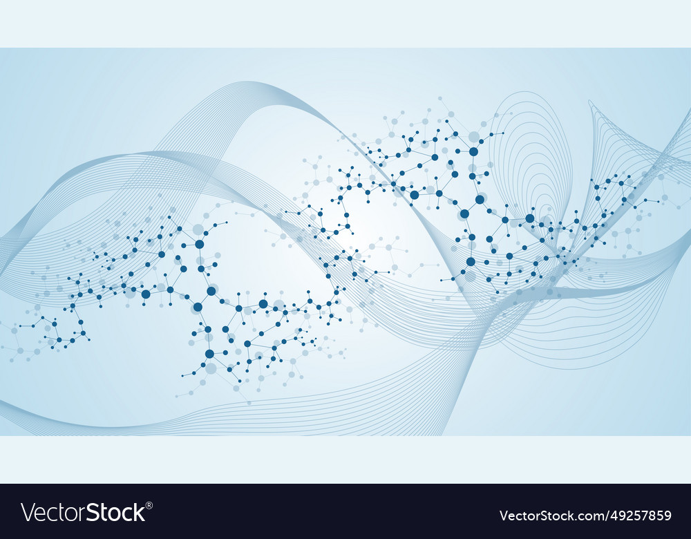 Modern abstract molecules structure for science