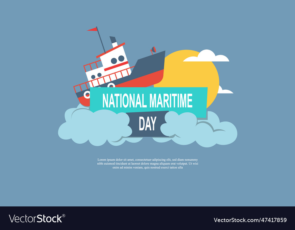 Nationaler maritimer Tag Hintergrund Vector Image Nationaler maritimer Tag Hintergrund
