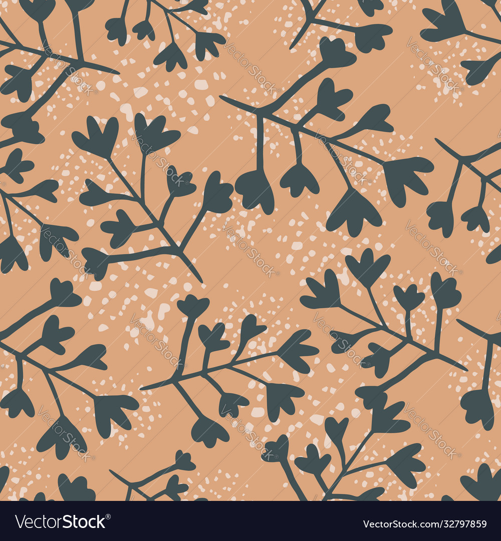 Random seamless pattern with flowers and branches vector image Random seamless pattern with flowers and branches