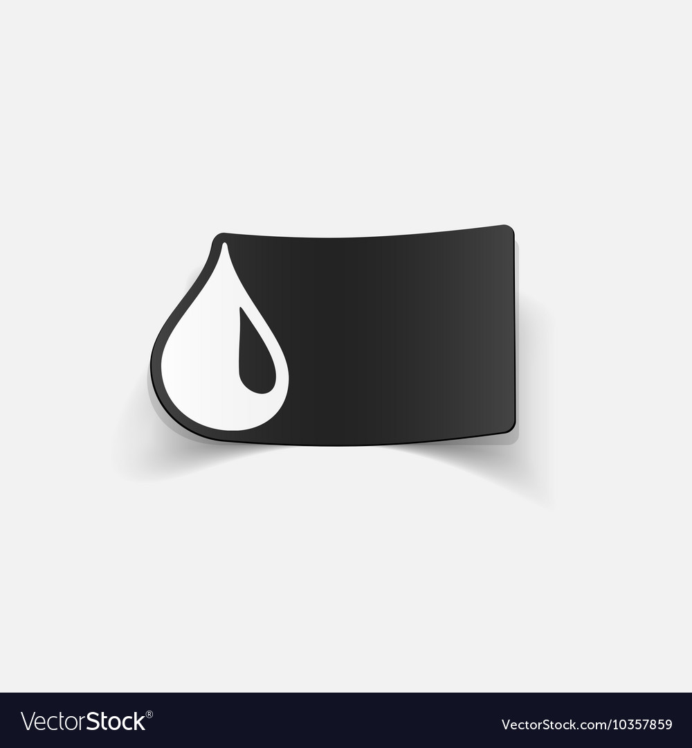 Realistic design element drop